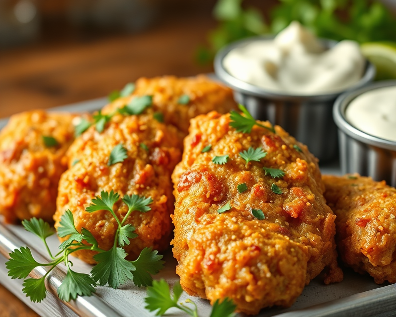 parsley, fried chicken